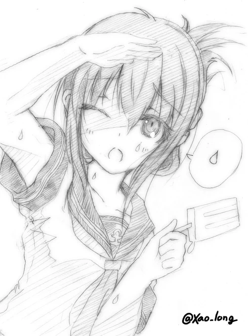 電さん。今日も暑かったのです。
#艦これ版深夜の真剣お絵描き60分一本勝負
#艦これ版真剣お絵描き60分一本勝負_20180715 