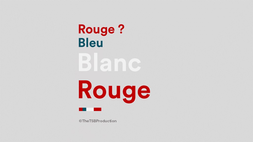 Rouge ? Bleu Blanc Rouge
#14Juillet2018 #FêteNationale
#RougeBleuBlancRouge #TheTSBProd