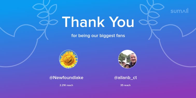 TheNewfoundExp's tweet image. Our biggest fans this week: @Newfoundlake, @allanb_ct. Thank you! via sumall.com/thankyou?utm_s…