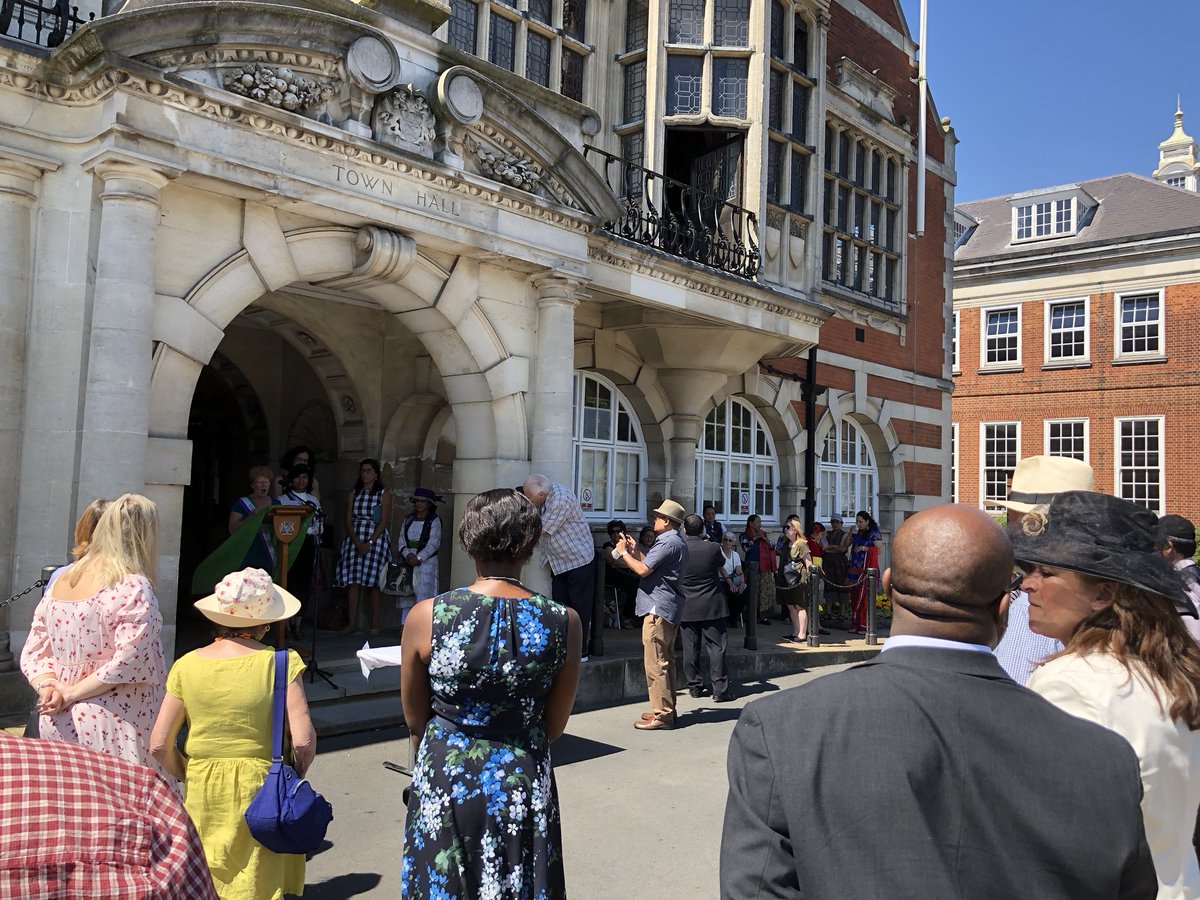 OliverCooper's tweet photo. At Hendon’s @PankhurstParty to celebrate the 160th anniversary of Emmeline Pankhurst’s birth. Thanks to @ajanthate for organising, Theresa Villiers for speaking, @CllrCornelius for laying a wreath, and dozens of people for showing their support for continuing Pankhurst’s legacy. https://t.co/ISHshXYTmG