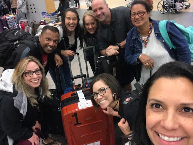 mstauber's tweet photo. Our Lima Team safely arrived . . . so did the projector.  This week our Celebration mission team to Peru visiting orphans, delivering wheel chairs, feeding homeless just to name a few. https://t.co/r2FD9Y9Zsn
