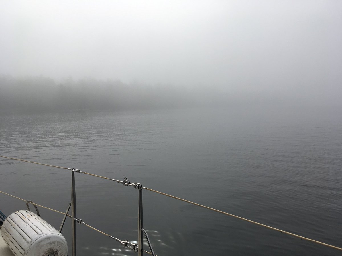 ProCdnAuDigger's tweet photo. Foggy morning in the Benjamin Islands #mirage39 #georgianbay #weather #northchannel https://t.co/NHzntxfQKz