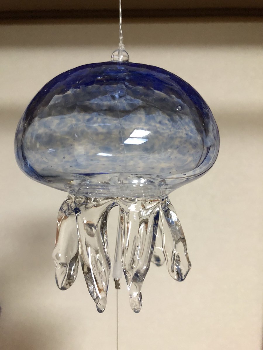 弥彦クラフトTAKU GLASS タクグラス 寄せ クラゲ風鈴 ブルー 新品 弥彦クラフトTAKU GLASS タクグラス 寄せ クラゲ風鈴 ブルー 新品