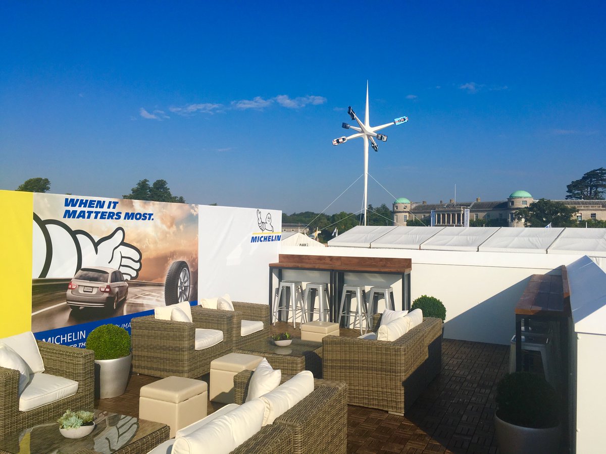 weareL3's tweet photo. Something a little special – L3 created a luxurious environment to relax and take in the sights as part of Michelin’s VIP roof terrace.
#MichelinFOS #GoodwoodFOS  #WeAreL3 #VIP #SpecialGuests #Luxuryenvironments https://t.co/6DQ11RvIiv
