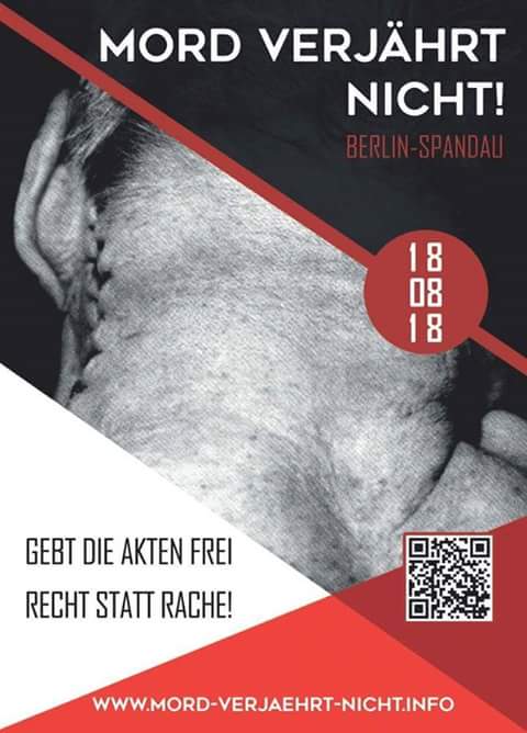 RECHTE_BW's tweet photo. Gebt die Akten frei! 
Recht statt Rache! 

#Berlin #BER1808 
#Mord #Spandau https://t.co/nHZCdNnjxn
