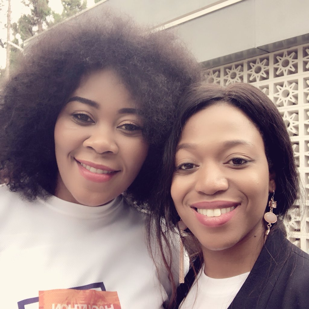 petty_chiwi's tweet photo. A few minutes before announcement of the #OneMoneyHack winners with @MadamBosszim https://t.co/B7DSurj13q