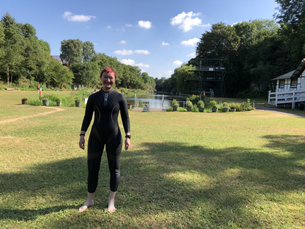Me in a wetsuit. You are probably fortunate not to see this.
