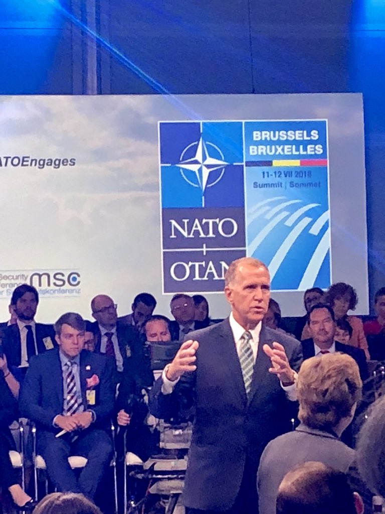 @TomThillis at #NATOEnagages is clear : '...social media is not the reflection of the Congress, with 97 vs 2 there is NO doubt in the Congress about NATO and 'leaving NATO' is NOT an applause line in the US Congress and for sure NOT in the US Forces!' #oneNATO