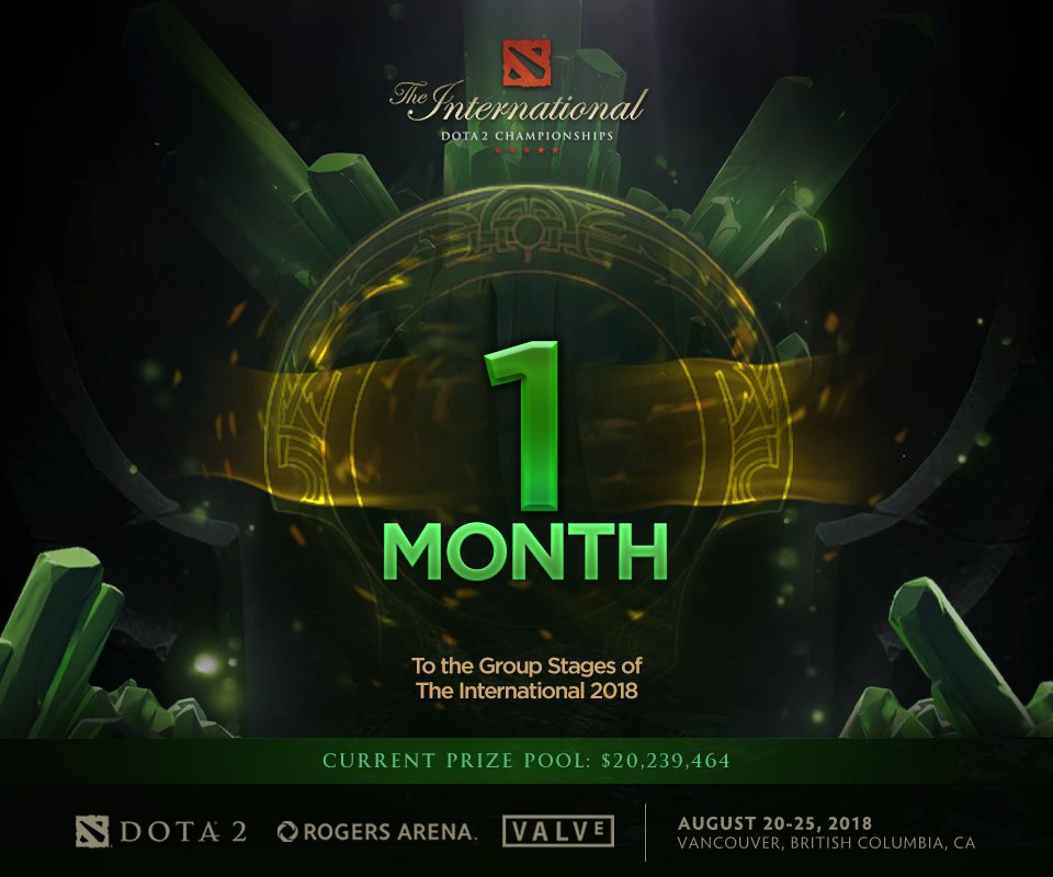1 Month To Go. #TI8