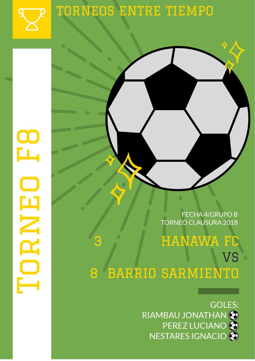 HanawaFC's tweet photo. El equipo sufrió otra dura derrota, esta vez frente a #BarrioSarmiento .
Mas alla de eso, se vio un buen juego, y un partido parejo hasta los ultimos 10 minutos, donde el rival paso de un 3 a 3 a ganarlo 8 a 3!! 

Muchas cosas que corregir, pero contentos con el nivel demostrado! https://t.co/eUCh8ibsSl