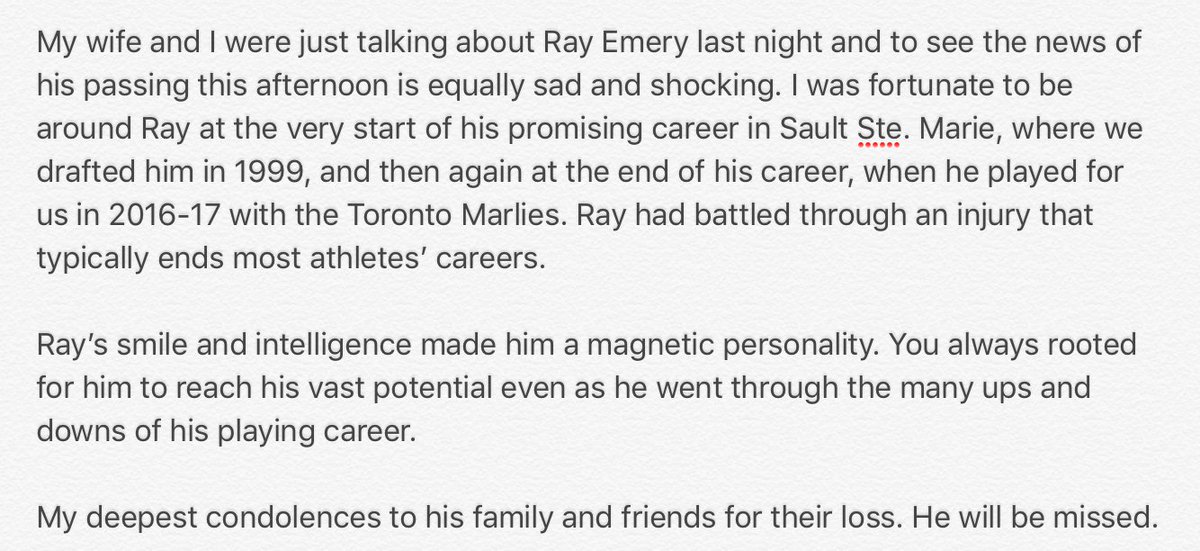 kyledubas's tweet image. On the passing of Ray Emery…