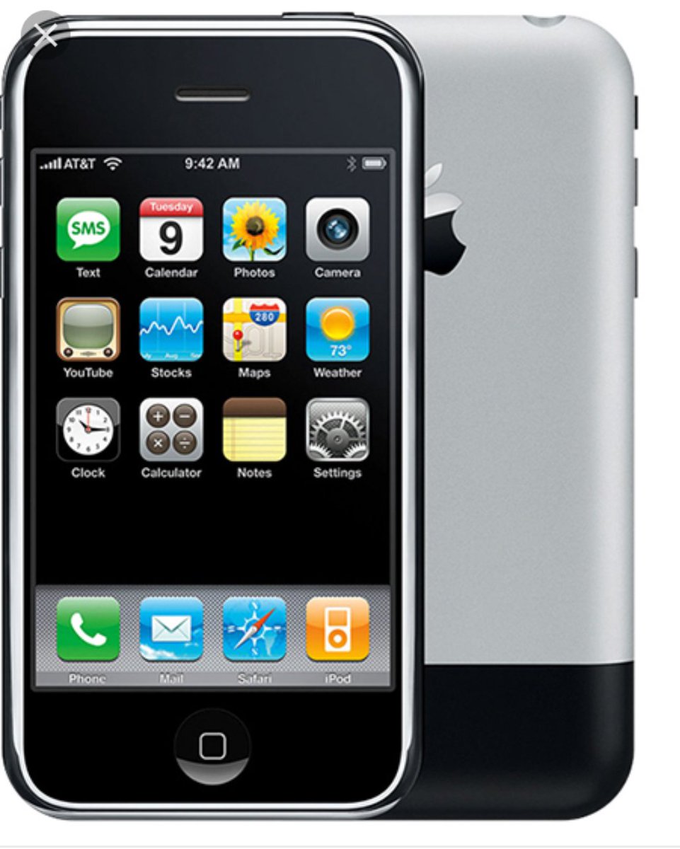 StephenKing's tweet photo. Writing a story about phones. Here's the first iPhone from 2007. No reason to post this, I just thought it was a hoot. For the children among you, SMS was text messaging. https://t.co/JblSfbyuAs
