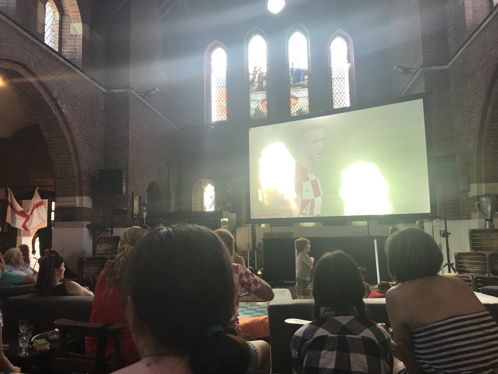 bettinalinstrum's tweet photo. Brilliant atmosphere and loads of happy kids &amp; parents watching CRO-FRA @StMatthiasBTN https://t.co/tXJTzr0BE9