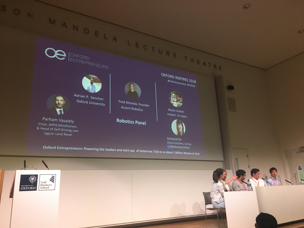 alinery_l's tweet photo. Captivating panel sharing about Robotic, what we are now, the future aspect &amp; how its the perfect time to be at!

Do you think women should be on the Robotic?
You might be surprised to know how women excel in this
Give us your thought @OxEntrepreneurs #OI2018 with @elenacorchero https://t.co/LwFLQjlOiN