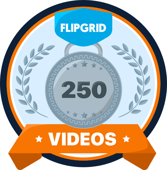 HansTullmann's tweet photo. So @Flipgrid gives #digitalbadges for # of videos-- so cool! #WebsiteWizardry hit 453 videos! https://t.co/1kPlh5uHPe