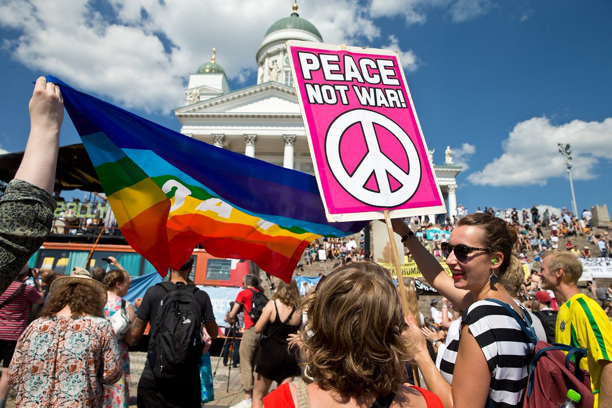 HRC is rallying in Helsinki to demand Donald Trump end his deafening silence on the anti-LGBTQ crimes against humanity in Chechnya.