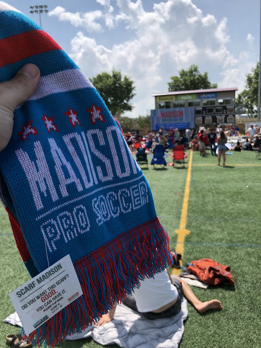 bablersr's tweet photo. @MadisonProSocc Thanks for a great cup party! #scarfmadison I got one! https://t.co/ABglskA7ya