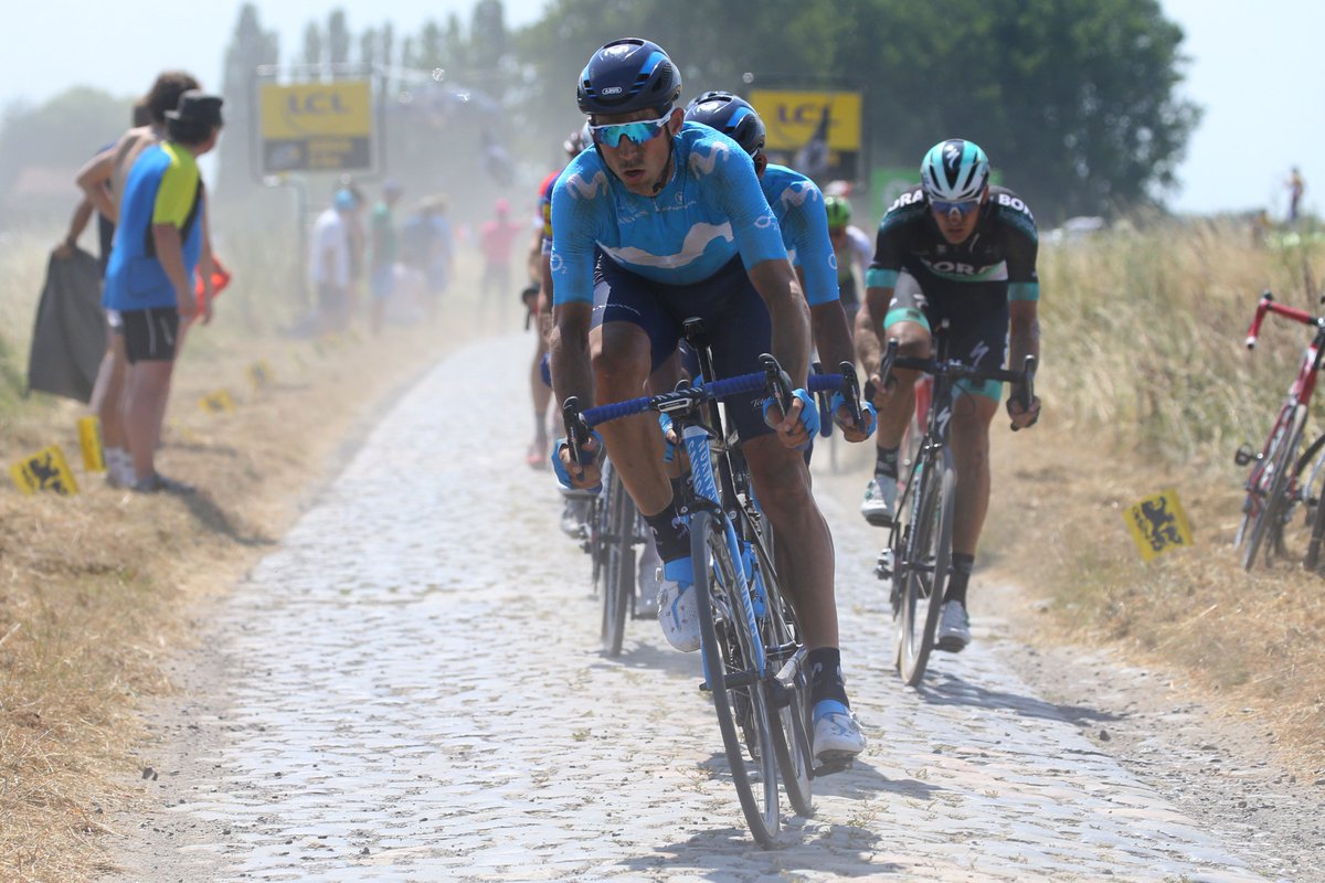 Movistar_Team's tweet photo. Gran parte de culpa de la magnífica etapa de Movistar Team en el día de hoy es de ellos. @ImanolErviti. @Andrey_Amador. @Benna80. @solermarc93. I-N-M-E-N-S-O-S. #RodamosJuntos #TDF2018 https://t.co/VzxWcT0F1M