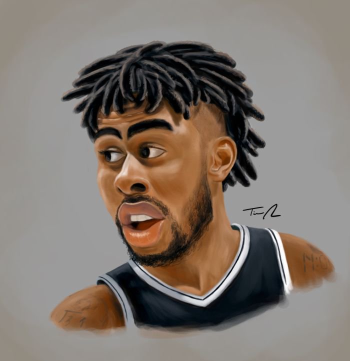 TimJRobertson's tweet image. #Loading @Dloading Is set to take the reigns this year for the @BrooklynNets  #dloading #nets #caricature #illustration