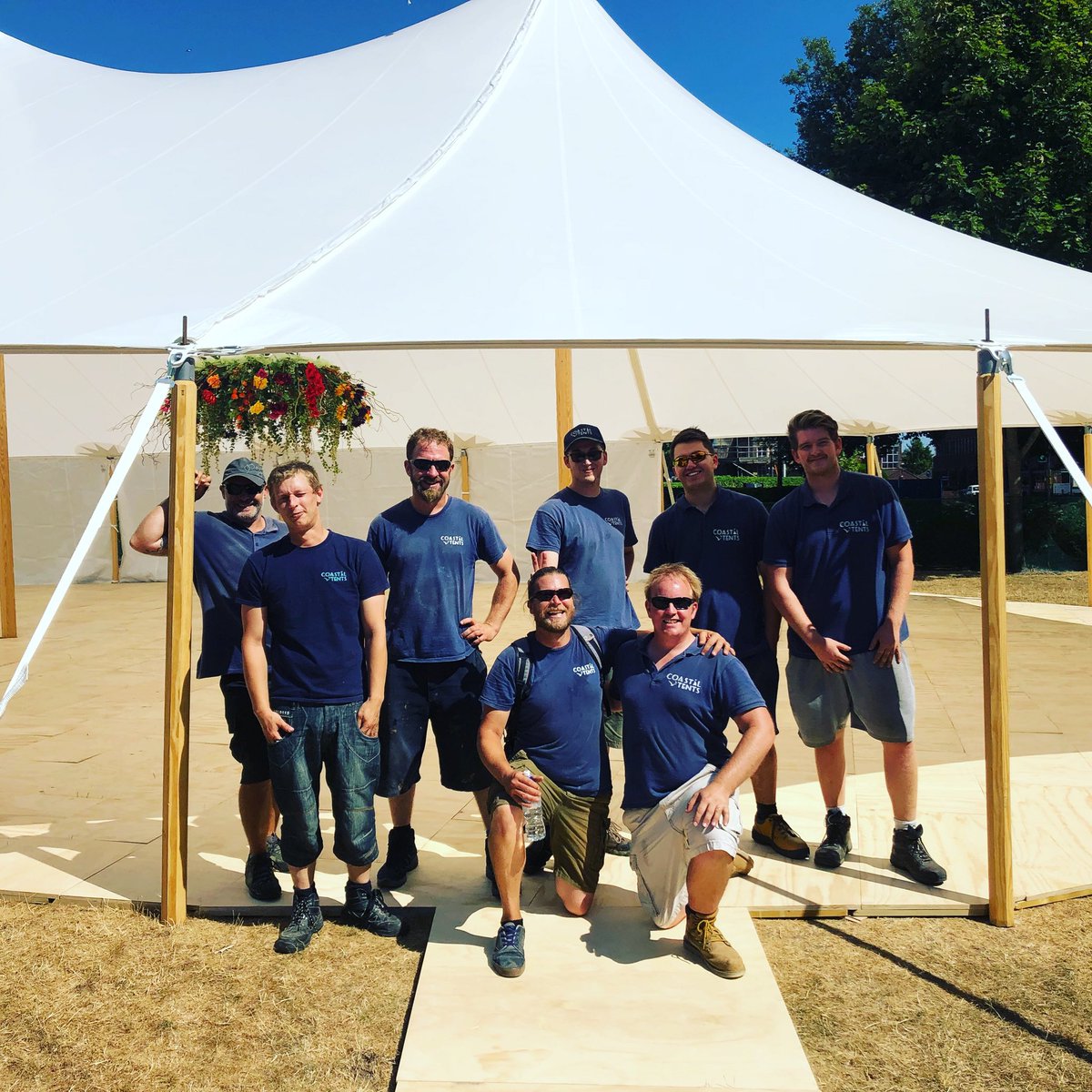 coastaltentsuk's tweet photo. Very proud of our team today. They have designed, built and installed an amazing wooden floor in our Aurora Sailcloth Tent. It looks awesome. It is now available for hire with our Aurora and will soon be adapted for our Tipis too
#sailclothtent #auroratent #graduationreception https://t.co/6OfYSBA3xJ