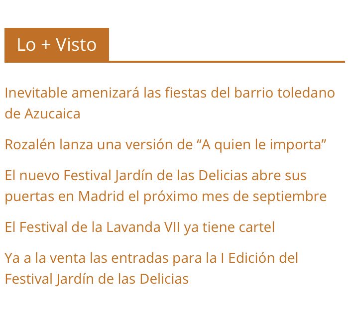 CompactCheese_'s tweet photo. 🔊🔊Lo +Visto de la semana en #CompactCheese🧀
1️⃣ Previa de @InevitableTw en Azucaica
2️⃣ @RozalenMusic lanza la versión de “A quién le importa”
3️⃣ @jardindeliciasf nuevo festival
4️⃣ Cartel Festival de la Lavanda
5️⃣ A la venta las entradas para @jardindeliciasf https://t.co/SGekprRrkW