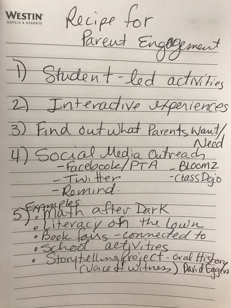 We are talking #parentengagement at #CAedILC looking for a #recipe can you add to the list? #wearecta