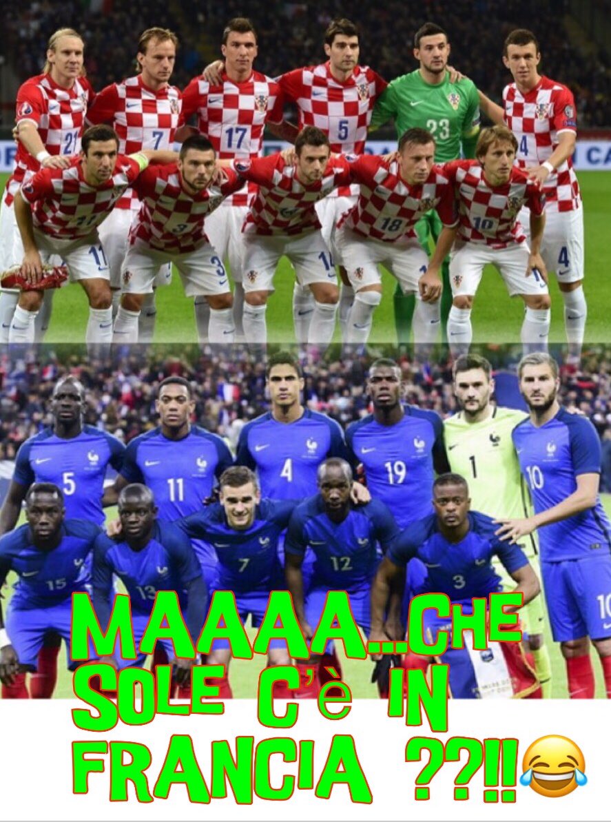 LP_LuigiPiccolo's tweet photo. #Croazia e #Francia 🤔o #Nigeria ?! 😂 https://t.co/xFkqttR9iA