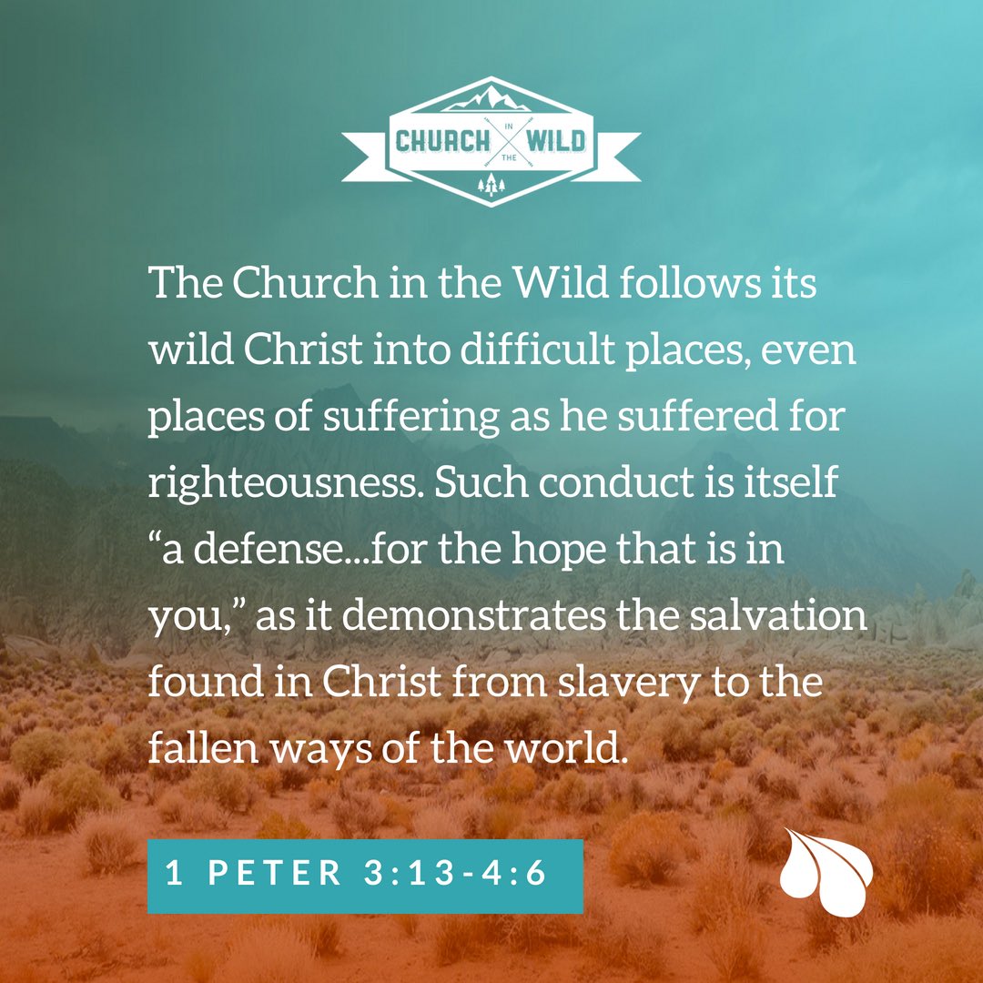 thejakecc's tweet photo. The Church in the Wild follows its wild Christ into the difficult places, even places of suffering. #ChurchInTheWild #SermonSeries #BloNo #1Peter https://t.co/f3poziz1sF