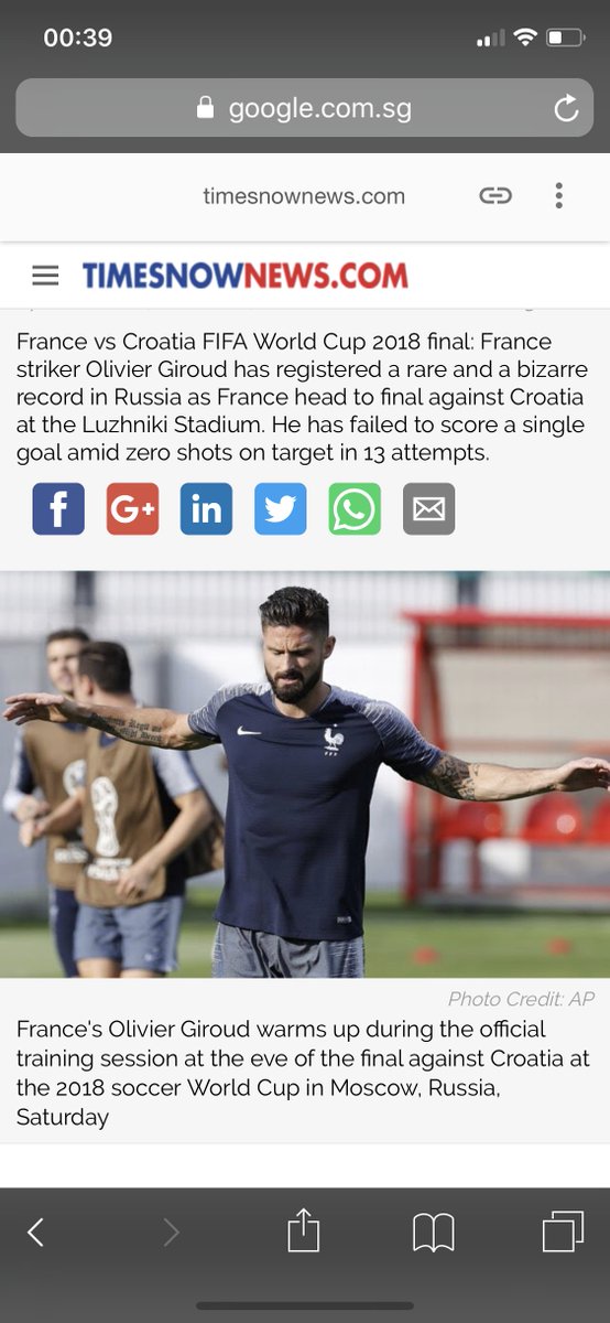 jeraldjustin's tweet photo. Is Giroud the WORST first team striker to ever win the World Cup? Zero shots on target, zero goals 😂 https://t.co/5NSdcuUrlC
