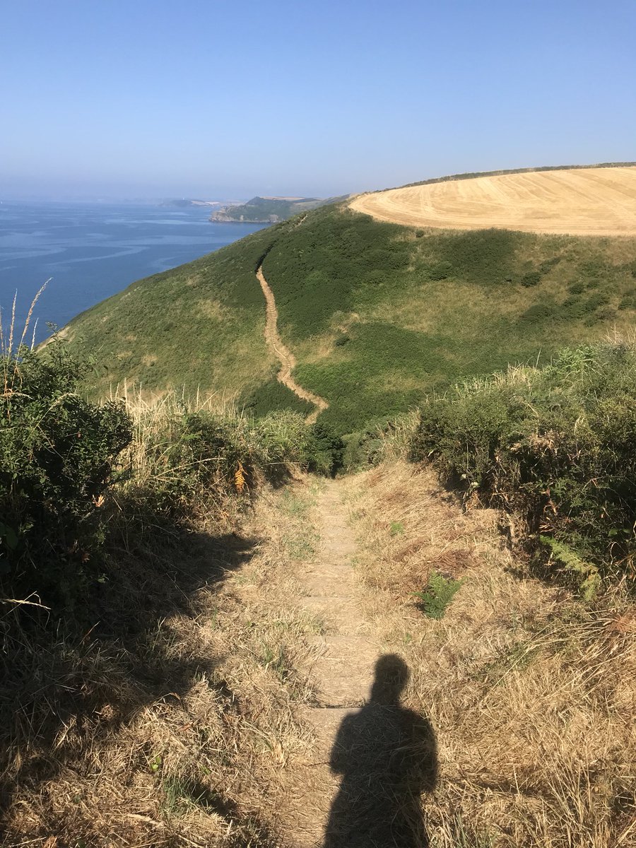 StacieMarks's tweet photo. So I ran down these steps, up the other side, and then back again π joys of out and backs! But I bagged a solid 8 miles and feel confident to take on the @MudCrewEvents RAT 11 miles in 4 weekends time πͺπΌππΌββοΈ #Cornwall #runcornwall #coastpath #RAT https://t.co/vy2guJa9EO