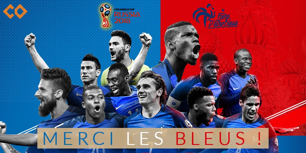 cloudfordream's tweet photo. La France est championne du Monde 🇫🇷⚽️

Pour fêter cette victoire, #CLOUDFORDREAM vous offre 20% de réduction sur toutes vos commandes avec le code CHAMPIONS18 valable jusqu’au 22/07/2018. 🤩⚽️🇫🇷

https://t.co/hDrx3V1Fkd https://t.co/75CFJU4Mv5
