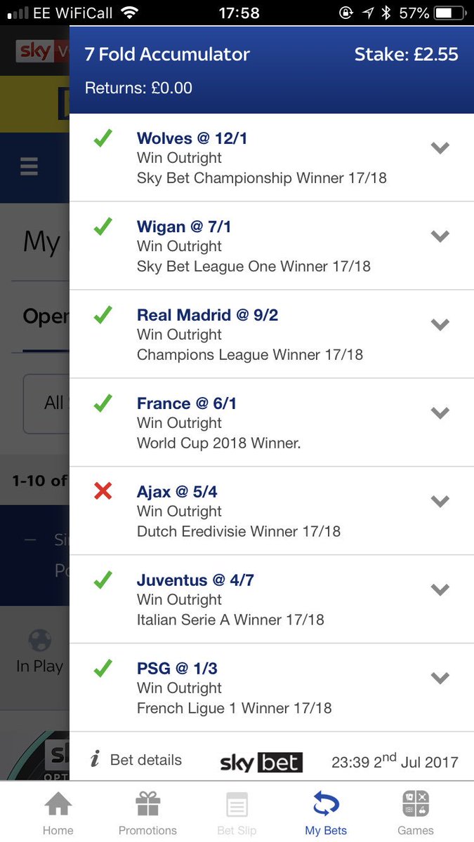 PhilSuckling's tweet photo. @SkyBet @Oddschanger thanks to France for confirming Ajax where the only team to let me down for over 48k. 😡 #sickner https://t.co/AZdjs4o0t9