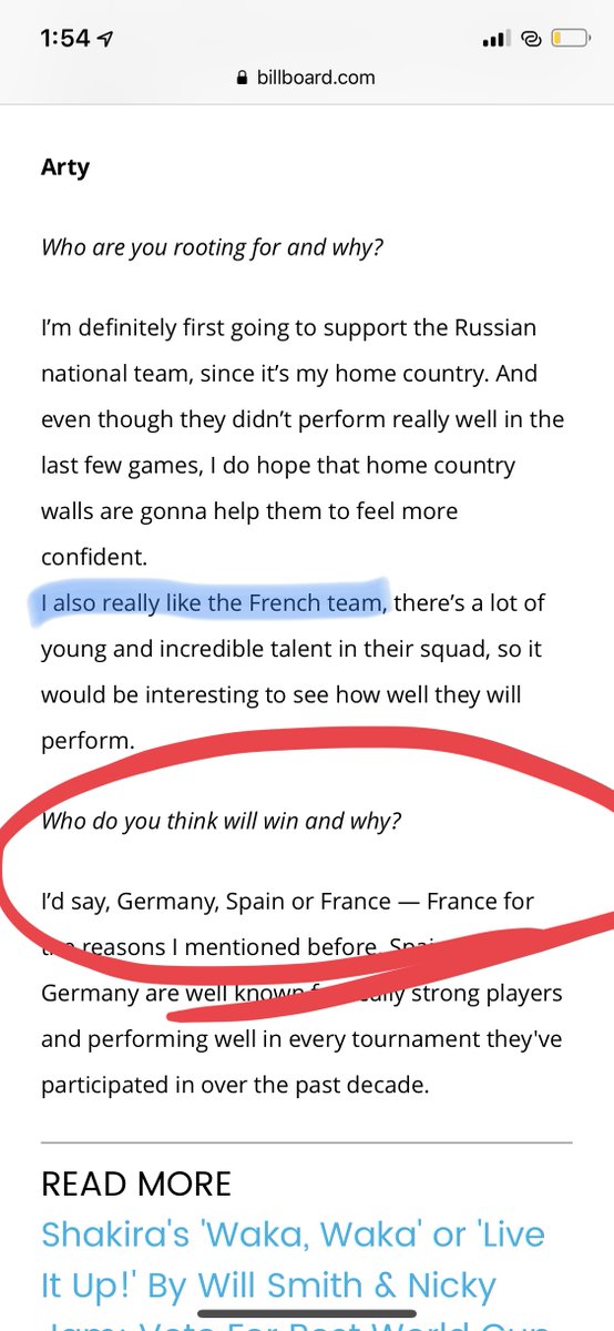 My interview to a @billboard before the World Cup 😅😅 https://t.co/tBF3jirkQM