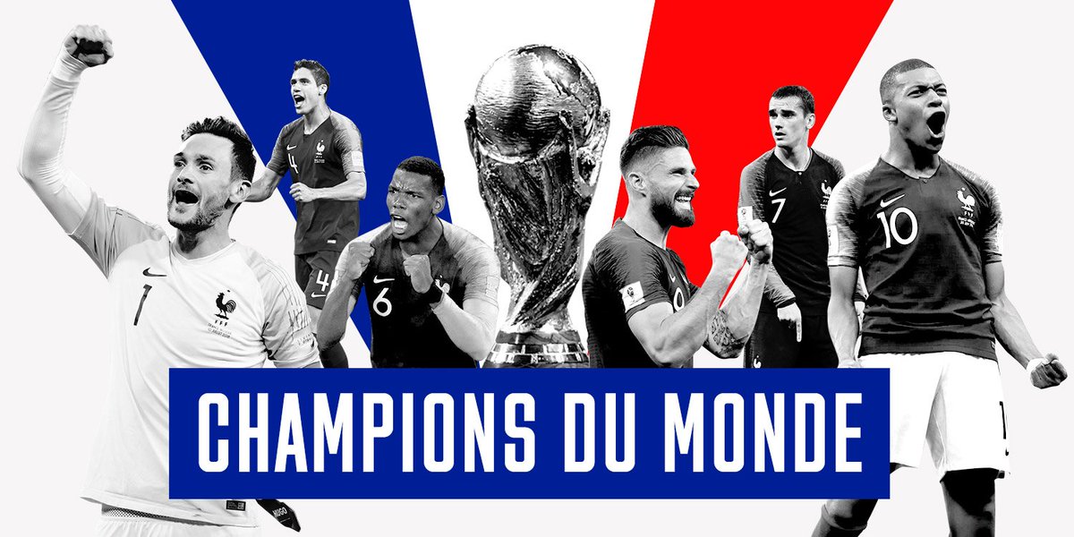 #FRACRO C'EST FAIT !!! LES BLEUS SONT CHAMPIONS DU MONDE !!! lemonde.fr/mondial-2018/l…