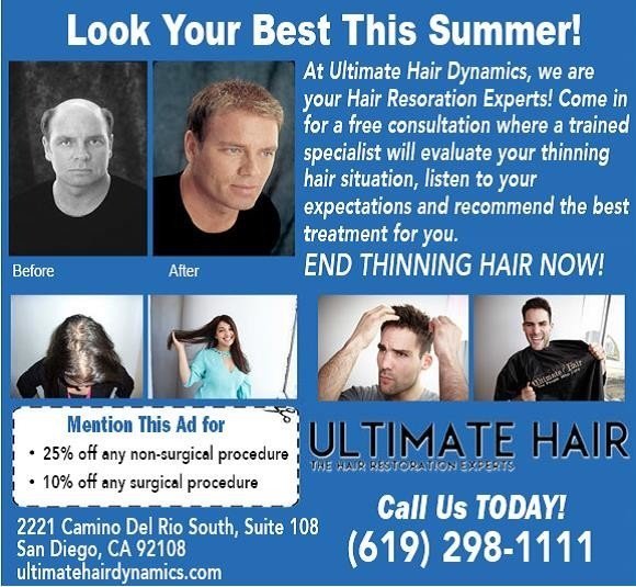 theultimatehair's tweet photo. Did you spotted our prom offer in @GaySD
#hairrestoration #hairlosshelp #hairlossclinic #hairrestorationexperts #nobadhairday #bighairdontcare #hair #fullheadofhair #naturalhair #wigs #balding #alopecia #thinninghair #hairloss #reversebalding https://t.co/4izoBJKiF8
