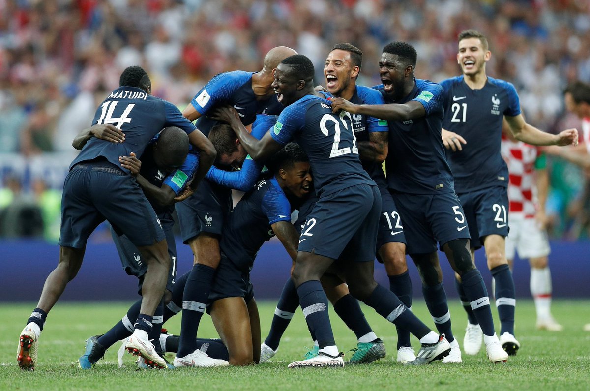 parroht's tweet photo. Congratulations to Africa 😏 for winning the 2018 #WorldCup #WorldCupFinal #FRA https://t.co/uCGPlSLEIj