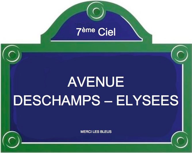 Les Champs-Élysées rebaptisés après la victoire des Bleus !
via @gioteam34