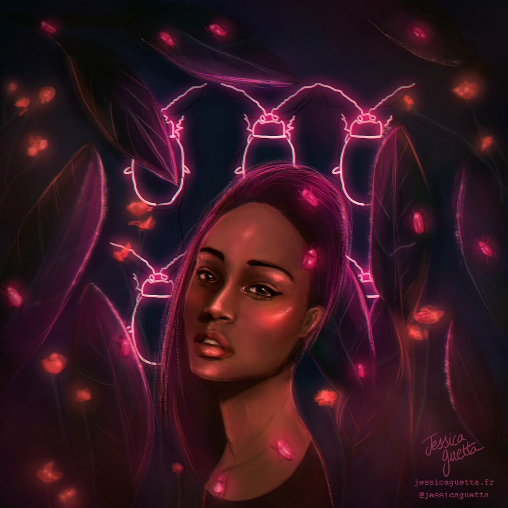 ramerafranklin's tweet photo. Another cool painting of me. Thanks #JessicaGuetta 🎨 https://t.co/ovxDE4Rqxf