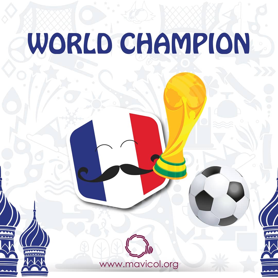 Mavi_col's tweet photo. El #CAMPEÓN 🏆 de #russia2018 es #france 🇫🇷️
Siéntase orgullosos  #croatia 🇭🇷️
⚽️ Toda una final y un merecido ganador
#Felicitaciones 🏆 #deporte #gol #soccer #goal #champion #sports #mundial #competition #worldcup #russia2018 #emotions #teams #challenge  #MAVITALKS https://t.co/A3HV7ksik9