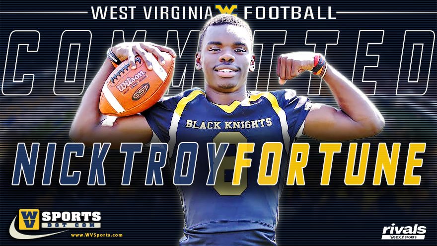 ChadSimmons_'s tweet photo. BREAKING: Nicktroy Fortune of Central Gwinnett (Ga.) has committed to West Virginia. He said, "I was going to commit in August, but I wanted to commit earlier. I knew 100-percent where I wanted to be."

More from Fortune on #WVU: https://t.co/4YlUr9SCKa https://t.co/XmQOeGXTCb