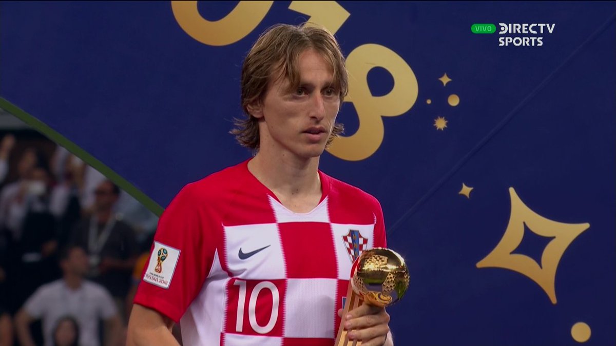 DSports's tweet photo. ¡Luka Modrić, el MEJOR JUGADOR de esta Copa Mundial de la FIFA™! 👌

#ElMundialEnDIRECTV #Rusia2018 https://t.co/eIZi7DvARk
