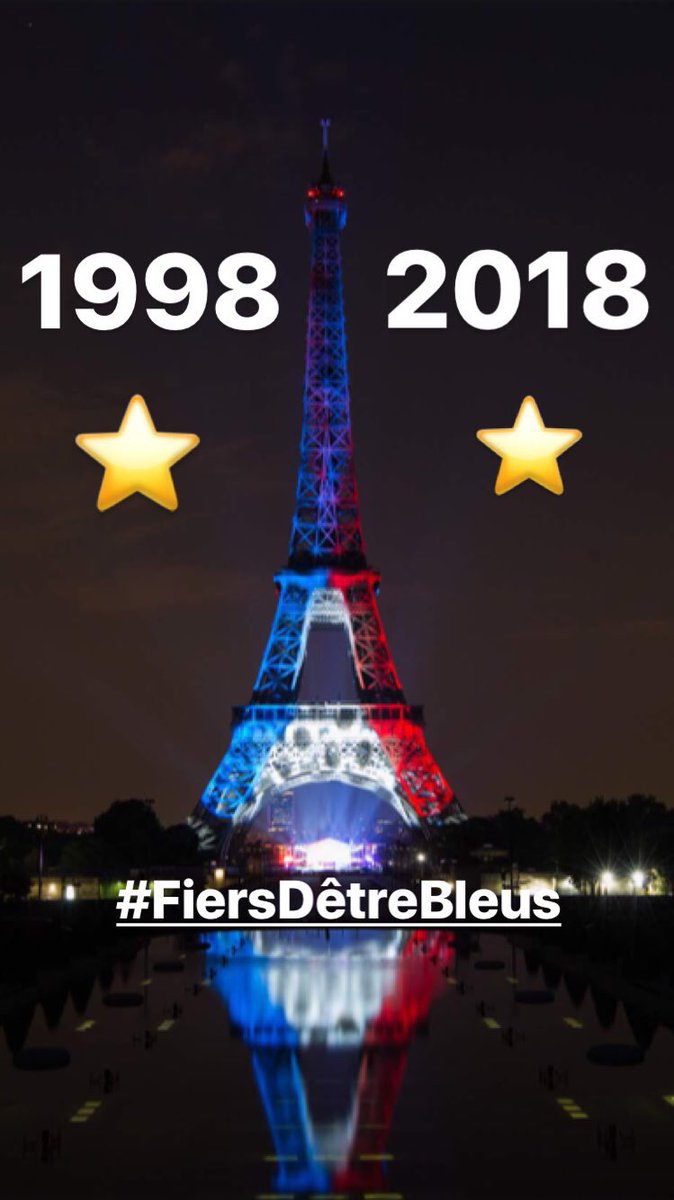 Ce soir, @laTourEiffel sera illuminée en bleu blanc rouge pour célébrer la victoire historique de l’@equipedefrance ! #982018 ⭐️⭐️ #FRACRO #Fiersdetrebleus #Paris