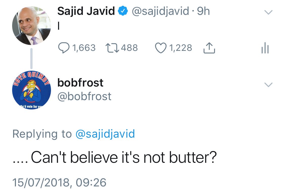 Sajid Javid tweet media