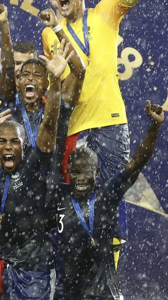 TheBlues___'s tweet photo. N’golo Kante in 3 years:

- Premier League Champion 🏆
- Premier League Champion 🏆
- FA Cup Winner 🏆
- PFA Player of the year 🏆
- World Cup winner 🏆

💙🔥

#CFC #WorldCup #FRACRO #FRA https://t.co/fXKEymb1yd