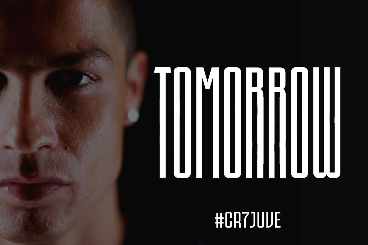 Tomorrow. <a href="/Cristiano/">Cristiano Ronaldo</a>.

#CR7DAY #CR7JUVE