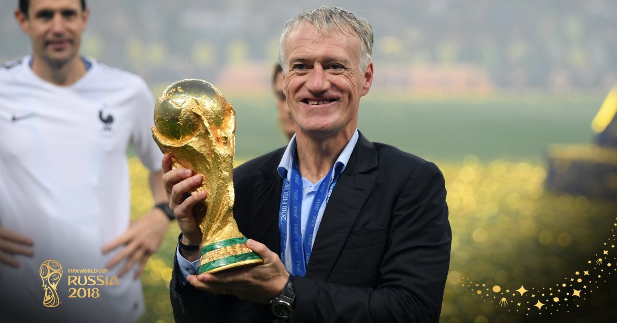 Capitán en #Francia1998
Entrenador en #Rusia2018

Didier Deschamps #FRA iguala a 
Mario Lobo Zagallo #BRA
y Franz Beckenbauer #GER

👏🏼👏🏼👏🏼