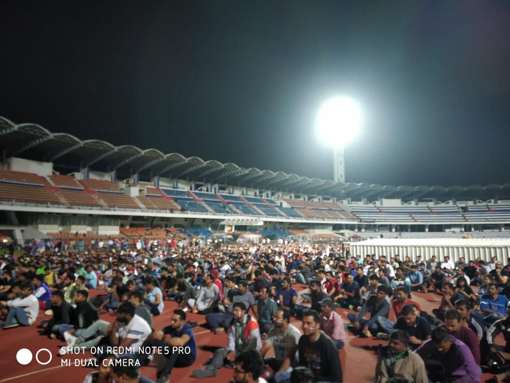 sunildna's tweet photo. @CMofKarnataka thank u for organising the Fifa worldcup free live screening! #kanteeravastadium @BlrCityPolice A great initiative and looking forward for more of such events! @PriyankKharge @KarnatakaVarthe @DrParameshwara https://t.co/HOat5n4bCD