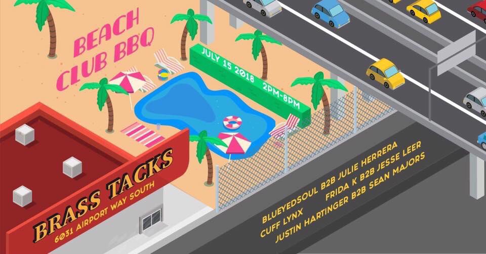 DJing the Beach Club BBQ at Brass Tacks at 3:30PM!