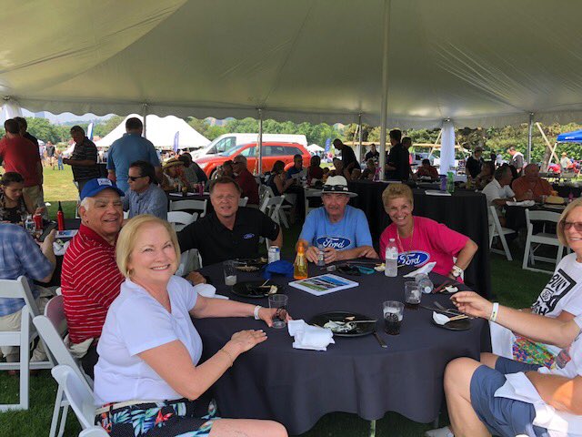 Thurbyjr's tweet photo. Great Day at the #PVGP with Dr Lawrence John, Cathy Glasgow, Jimmy and Kathy Wagler at the #GPADA Tent 🚗 @OurFordStore @ThurbyFord https://t.co/2yeuhuZow2