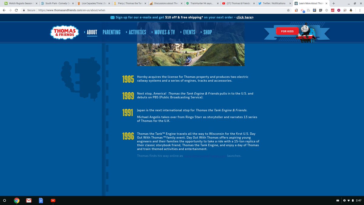 WTF <a href="/Mattel/">MATTEL</a> the website says thomas and friends aired on pbs kids in 1989
when it was actully on shining time station